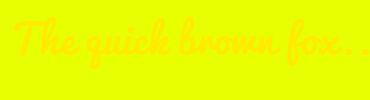 Image with Font Color FFEA00 and Background Color E7FF00